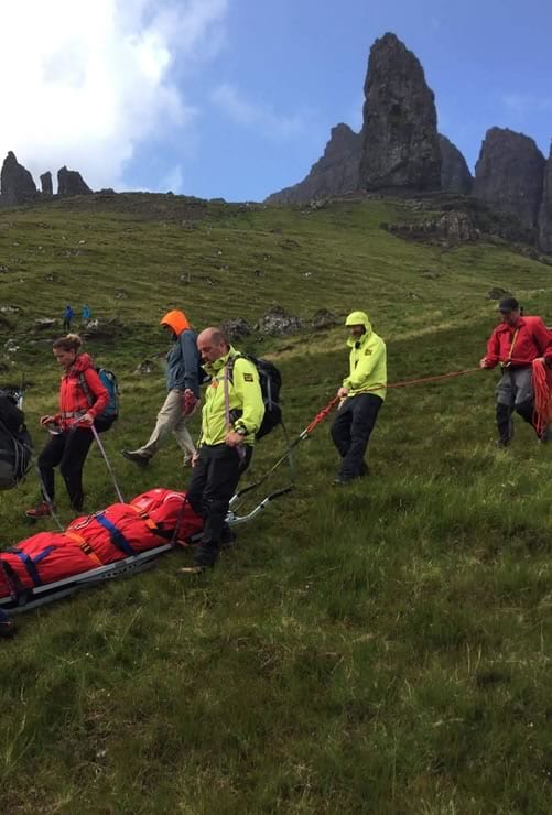 Mountain rescue at The Storr, Isle of Skye